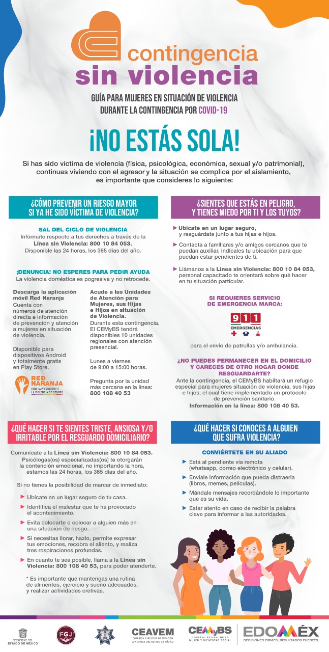 Cartel Contingencia sin Violencia