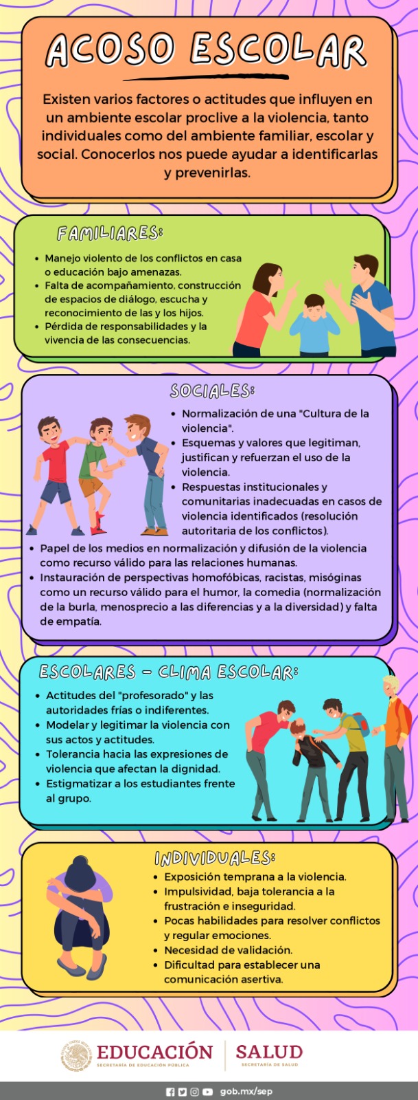 Factores de Violencia Escolar Infografía