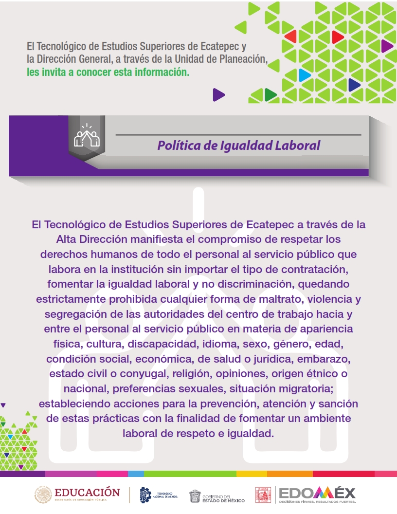 Política de  Igualdad Laboral y No discriminación