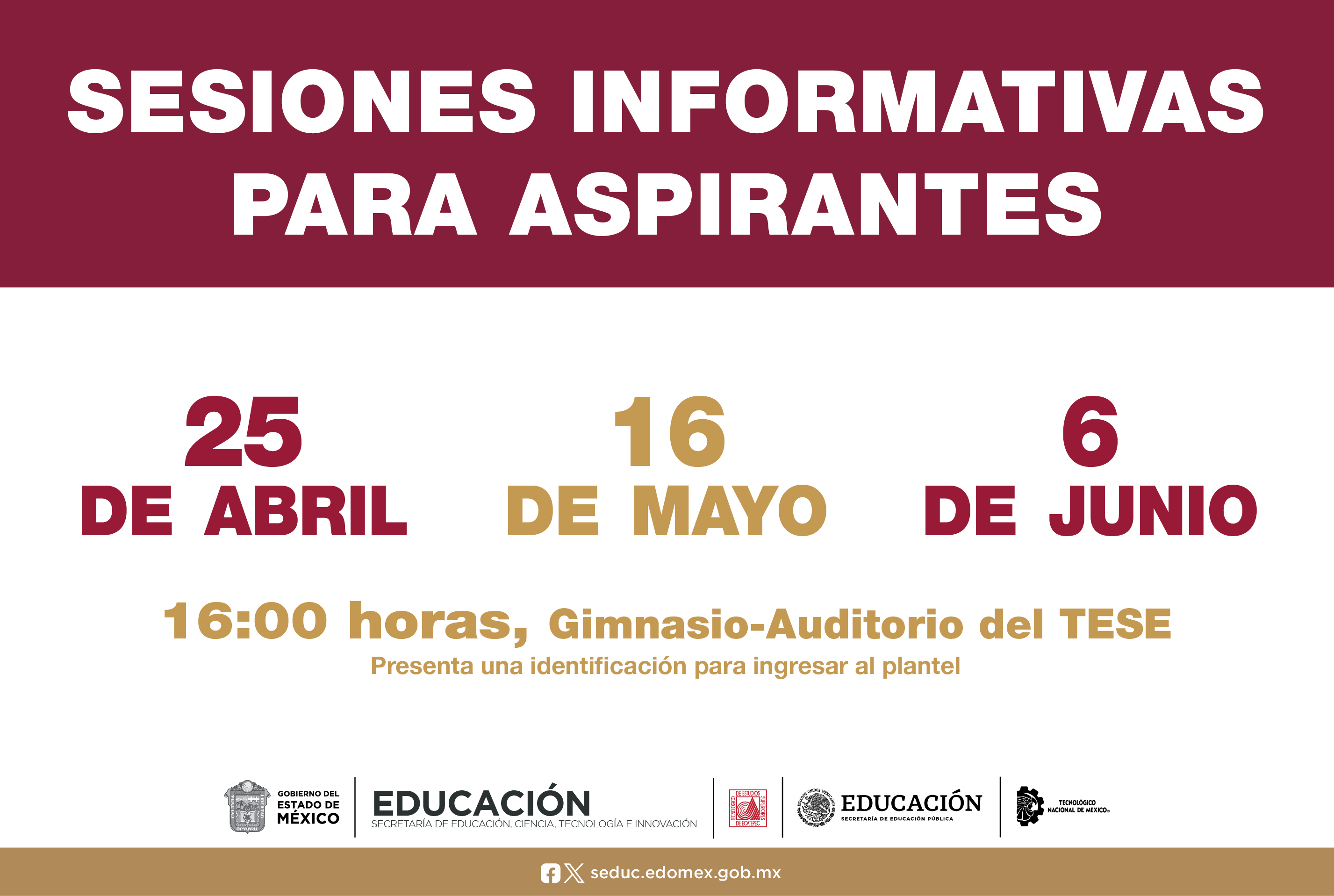 Sesiones informativas para aspirantes