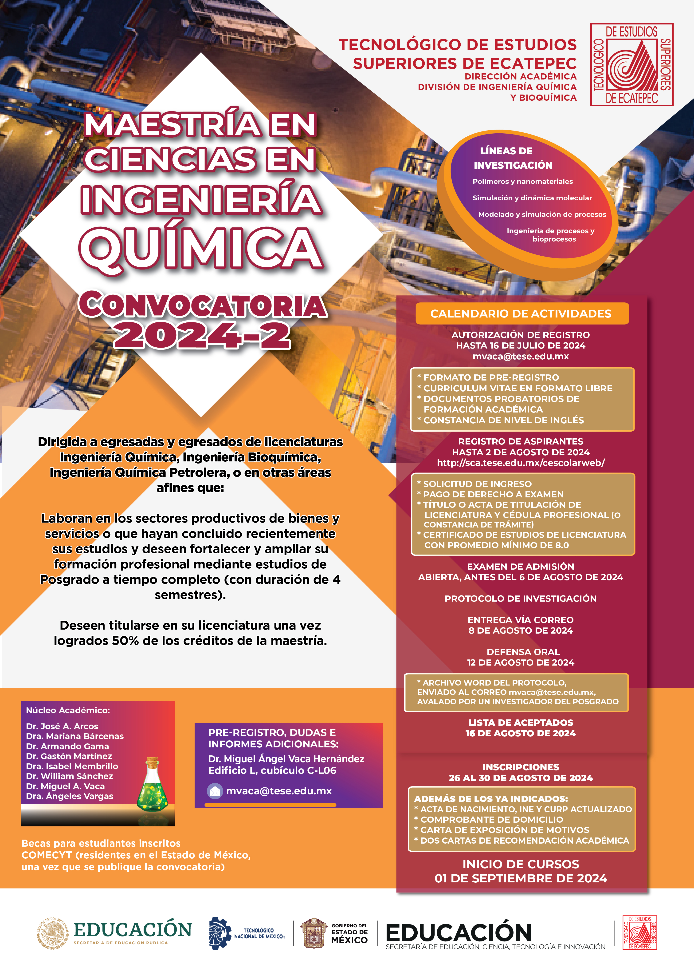 Convocatoria Maestría Química 2024-2
